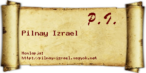 Pilnay Izrael névjegykártya